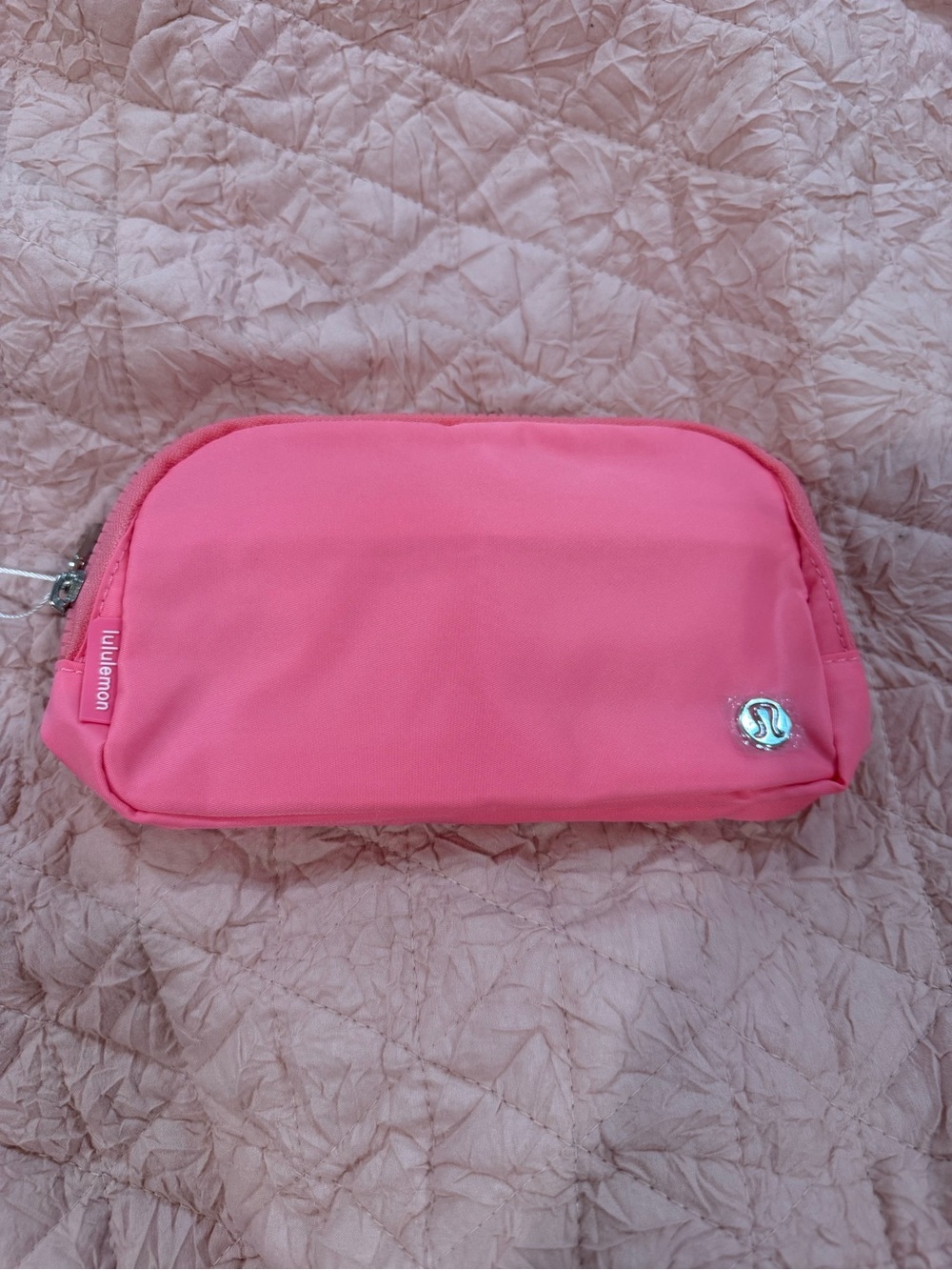 lululemon athletica Coral Pink Zip Cosmetic Pouch